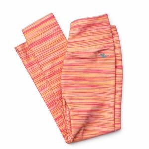 Athletic Works Girls Dri-More Leggings - Size 4-5 - Pink Orange Striped